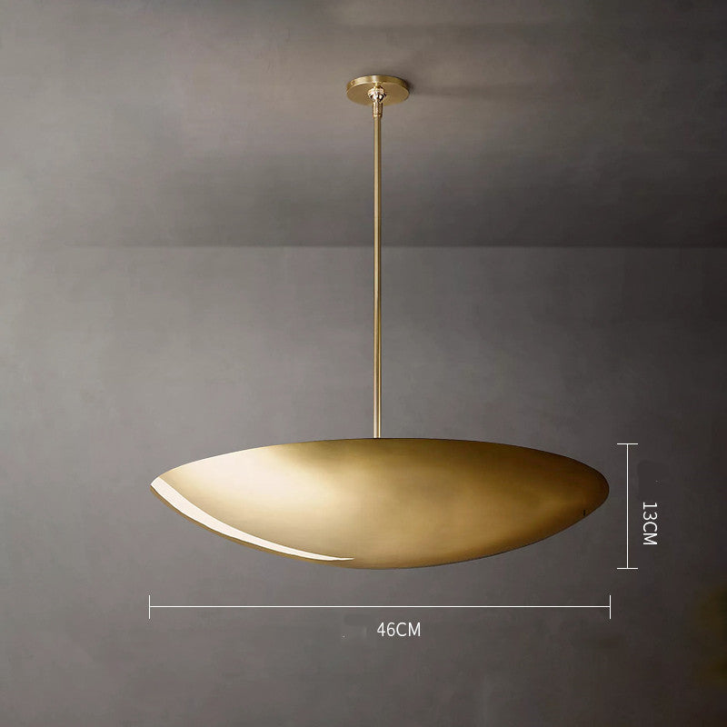 Wide Copper Saucer Pendant