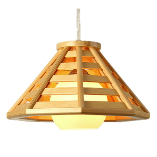 Woven Bamboo LED Pendant