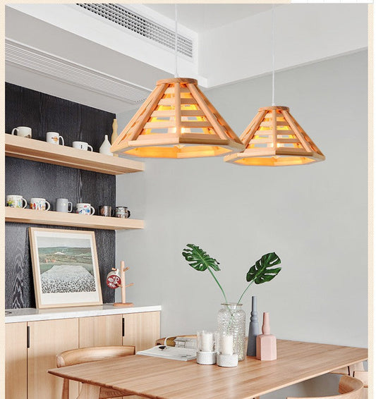 Woven Bamboo LED Pendant