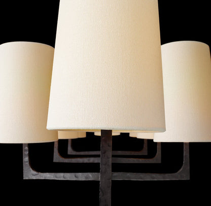 Wright Hammered Metal Linear Chandelier