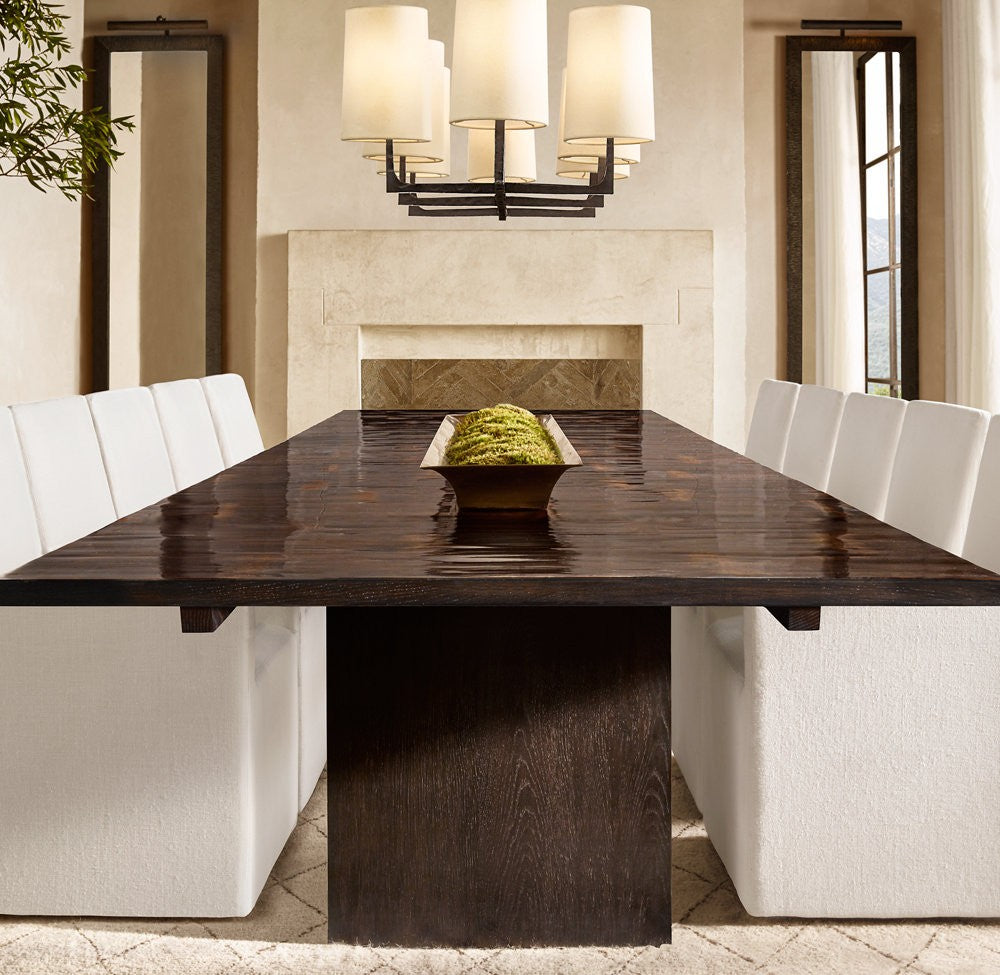 Wright Hammered Metal Linear Chandelier