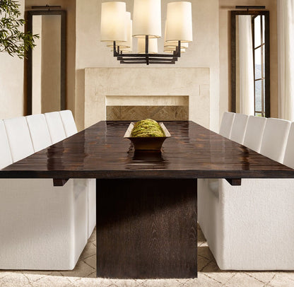 Wright Hammered Metal Linear Chandelier